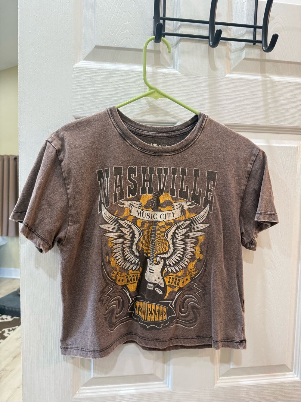 Brown Nashville Music City Graphic Tee